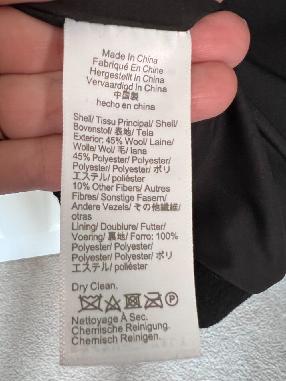 J.Crew Factory Wool Blend High Neck Long Coat with Hidden Zipper Black Size 16 - Picture 10 of 11